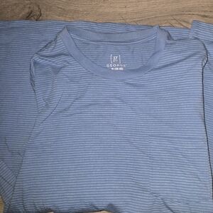 George Men's Blue Striped Shirt